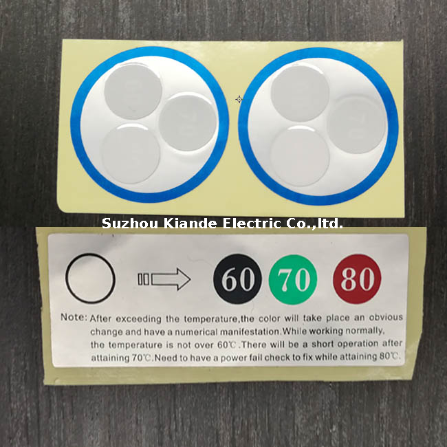 Indicateur de température d'affichage intérieur en PVC pour surveiller le joint de conduit compact 